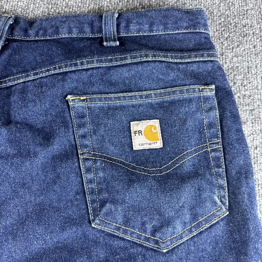 Carhartt FR Jeans Men 42x32 Blue Flame Resistant Workwear 2112 Cat 2 280-83